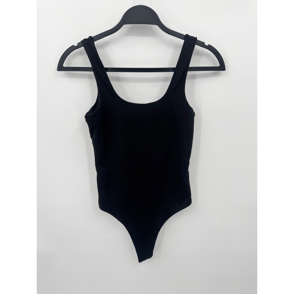 Vuori Halo Bodysuit Women Small Black Sleeveless Scoop Neck VW1224